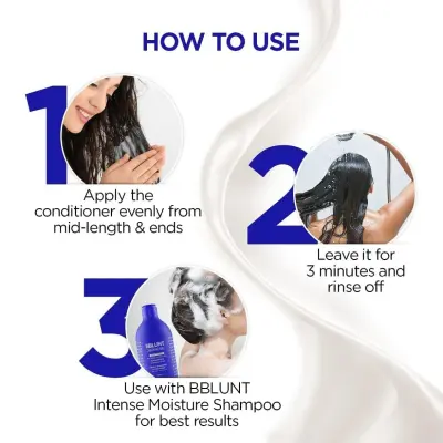 Bblunt Intense Moisture Conditioner With Vitamin E & Jojoba For Dry & Frizzy Hair