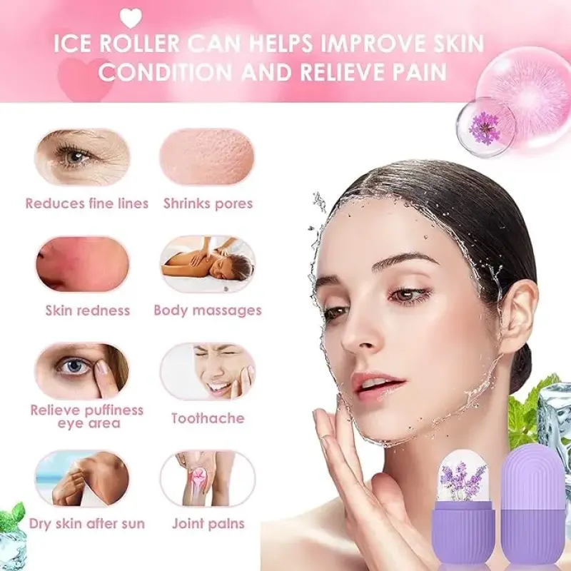 Beautiliss Face Ice Roller | For Face-Neck And Under Eye Care | Color May Vary