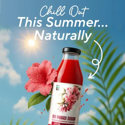 Buransh Sanjivni Flower Juice (Rhododendron Squash) 300ml | My Pahadi Dukan