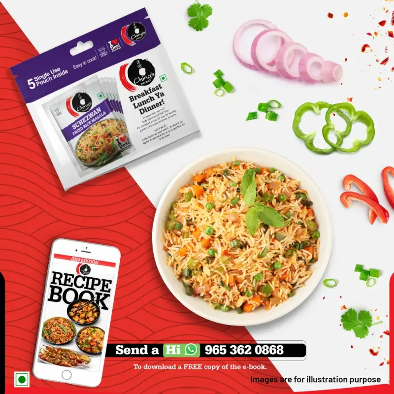 Chingâ€™s Secret Schezwan Fried Rice Masala, Cooks in 4/5Mins, 5 Single Use Pouches