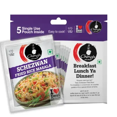 Chingâ€™s Secret Schezwan Fried Rice Masala, Cooks in 4/5Mins, 5 Single Use Pouches