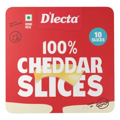 D'lecta Natural Cheddar Cheese Slices