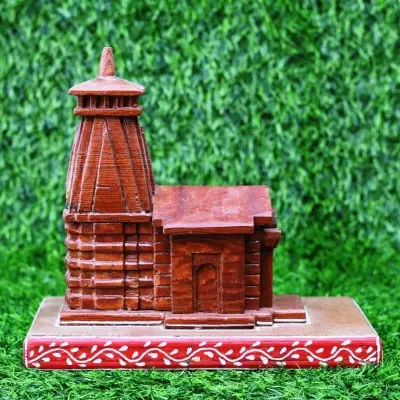 Kedarnath Temple Showpiece (Pine Tree Bark)