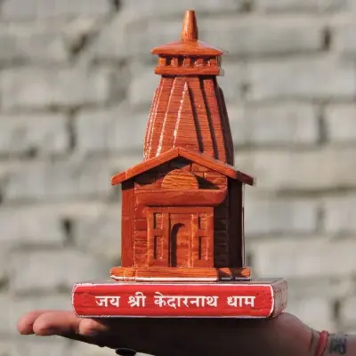 Kedarnath Temple Showpiece (Pine Tree Bark)