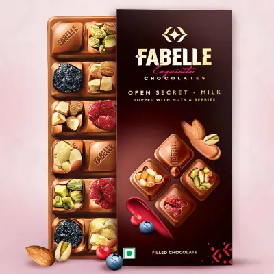 Fabelle Open Secret Dark Chocolate Bar With Exotic Nuts & Berries