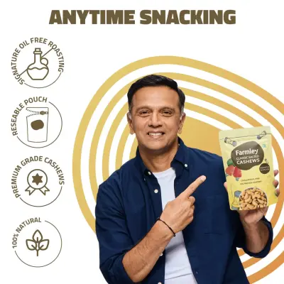 Farmley Classic Salted and Roasted Cashews | Kaju Snacks