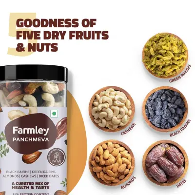 Farmley Mix Dry Fruits Panchmeva Superfood Healthy Snacks