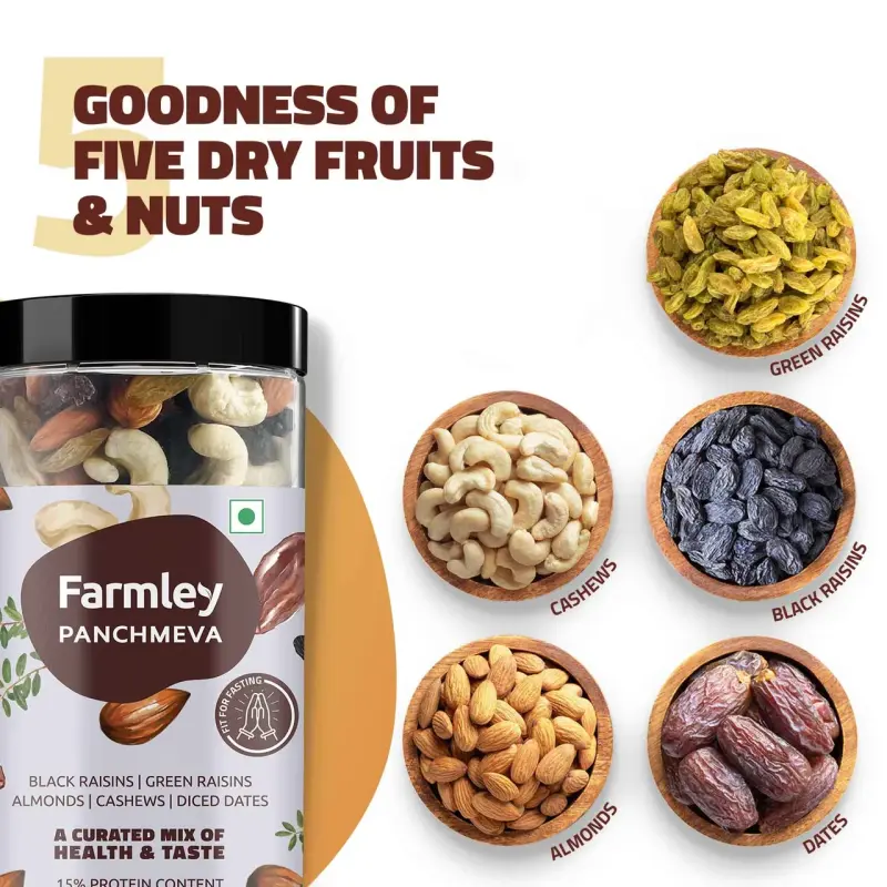 Farmley Mix Dry Fruits Panchmeva Superfood Healthy Snacks