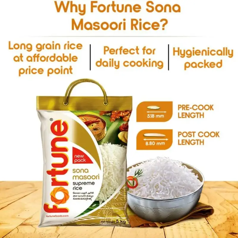 Fortune Sona Masoori Supreme Raw Aged Rice