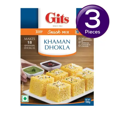 Gits Khaman Dhokla Instant Snack Mix 180 g Combo