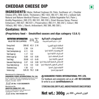Habanero Creamy Cheddar Cheese Dip
