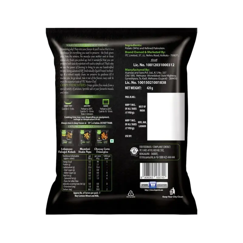 ITC Master Chef Crispy French Fries | No Added Preservatives