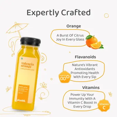 Pluckk 100% Fresh Valencia Orange Juice