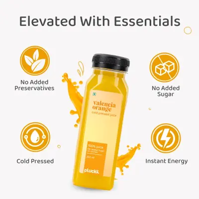 Pluckk 100% Fresh Valencia Orange Juice