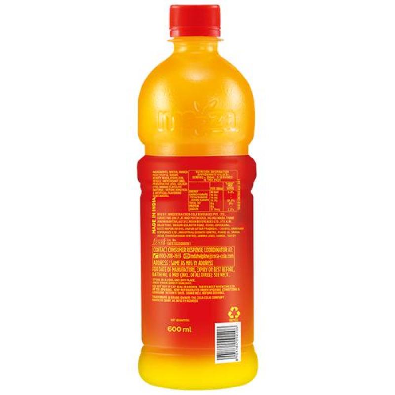Maaza Mango Drink - Original Flavour, Refreshing, 600 ml PET Bottle