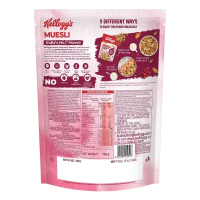 Kelloggâ€™s Muesli Fruit Nut & Seeds 12-in-1 Power Breakfast