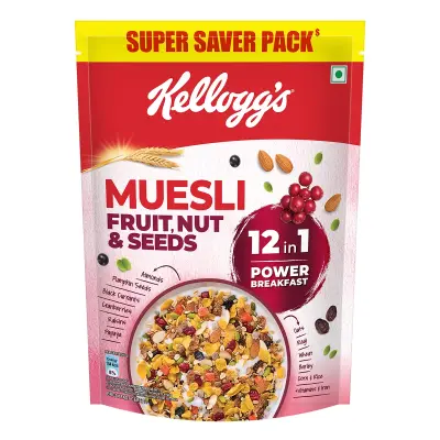 Kelloggâ€™s Muesli Fruit Nut & Seeds 12-in-1 Power Breakfast