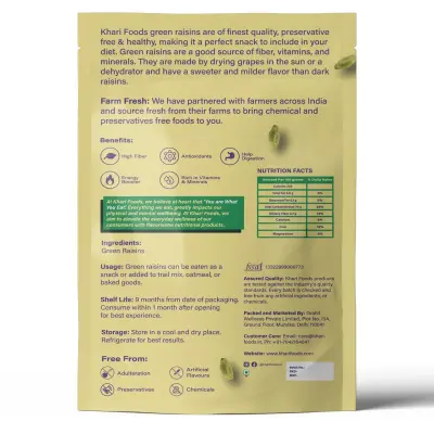 Khari Foods Green Raisins Dried
