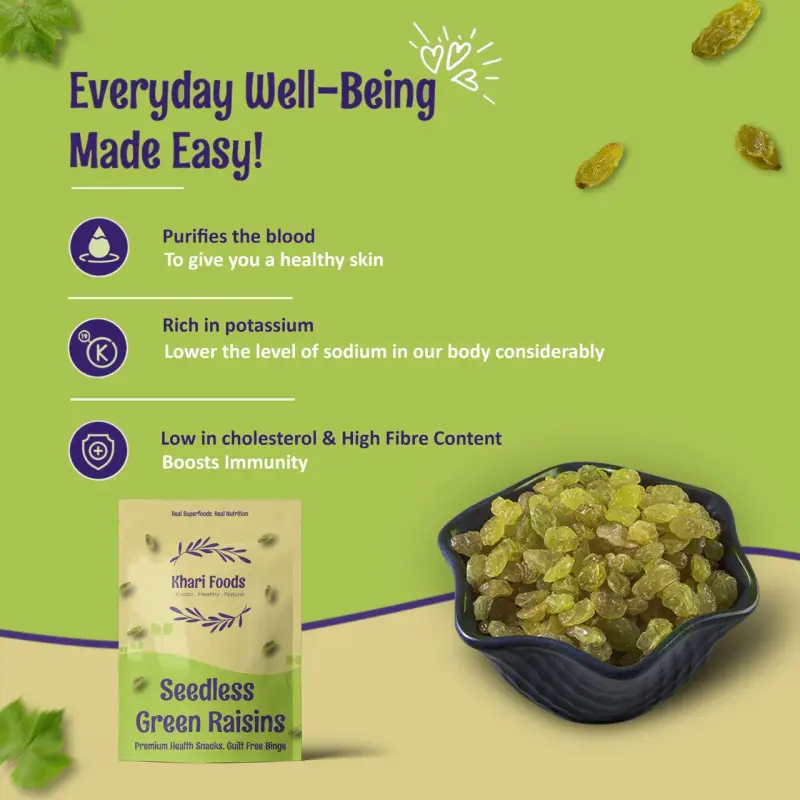 Khari Foods Green Raisins Dried