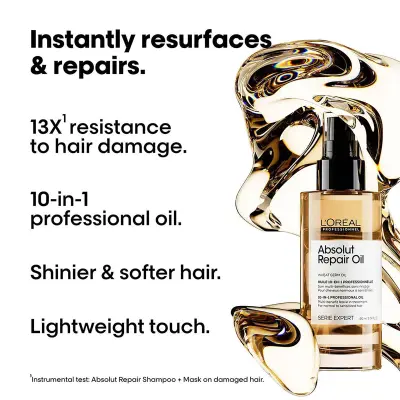 L'OrÃ©al Professionnel Absolut Repair 10-in-1 Multi-Benefit Hair Serum For Dry And Damaged Hair