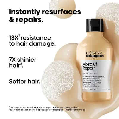 L'OrÃ©al Professionnel Absolut Repair Shampoo For Dry and Damaged Hair With Wheat Protein