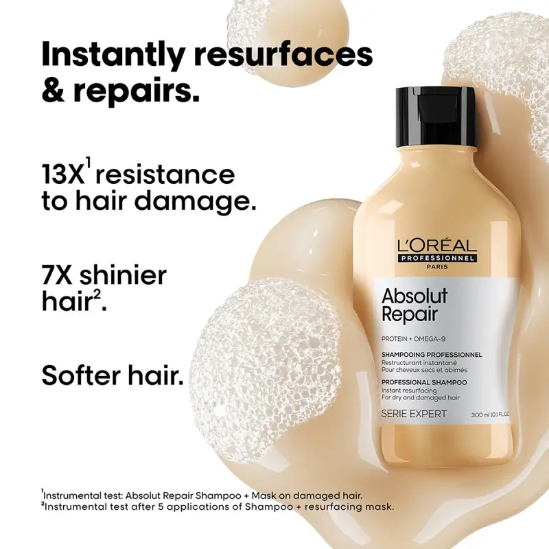 L'OrÃ©al Professionnel Absolut Repair Shampoo For Dry and Damaged Hair With Wheat Protein