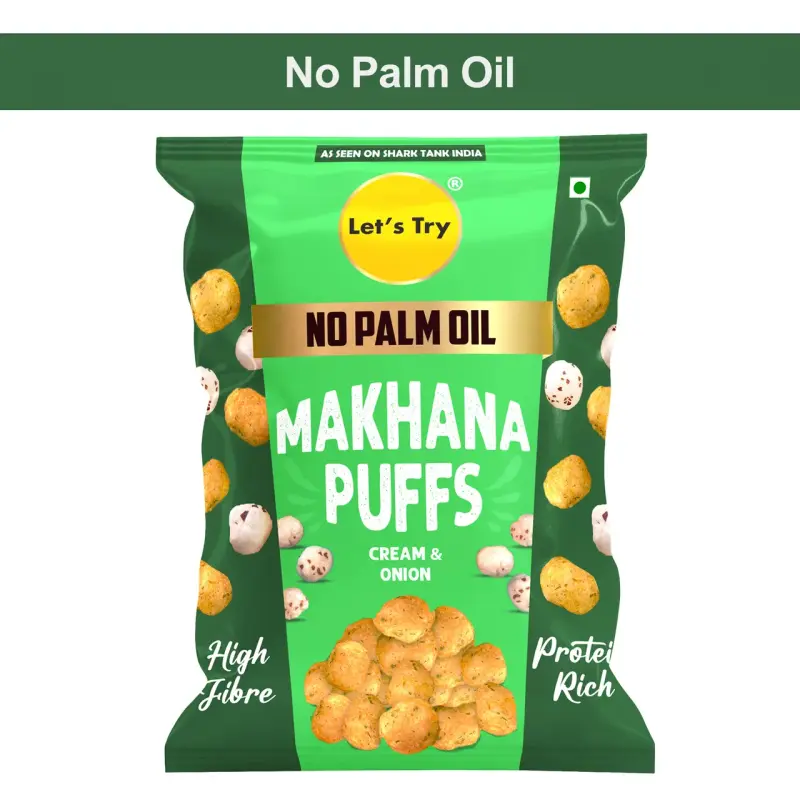 Let's Try Sour Cream And Onion Makhana Puffs