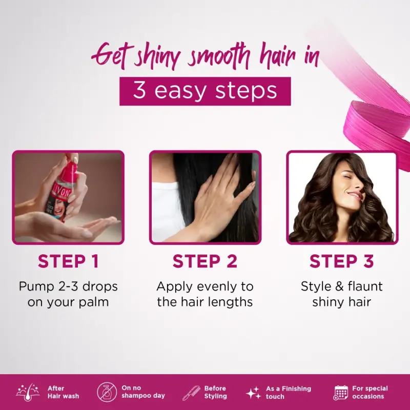 Livon Hair Serum, For Dry & Frizzy Hair | Provides shine, smoothness & damage protection