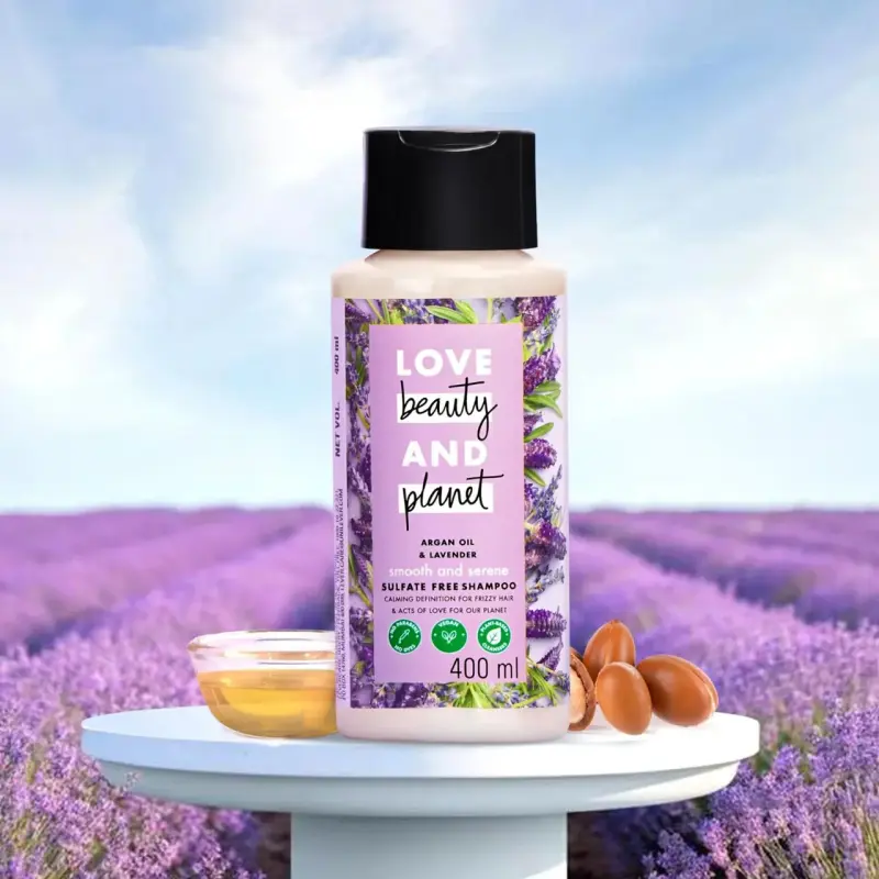 Love Beauty & Planet Argan Oil And Lavender Smooth And Serene Sulfate Free Shampoo