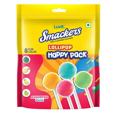 Luvit Smackers Fruit Assorted Lollipops