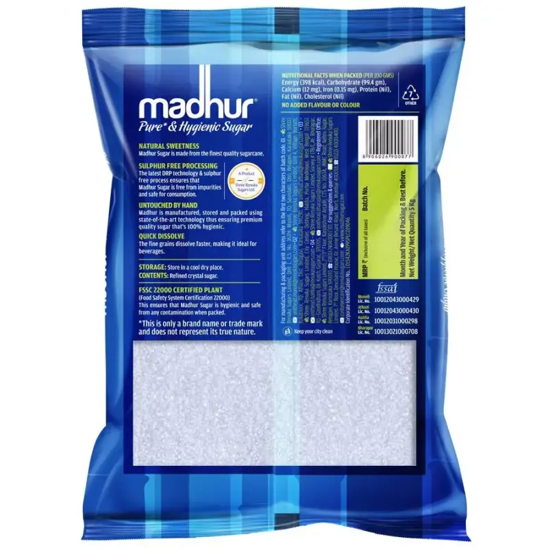 Madhur Sugar/Sakkare - Refined