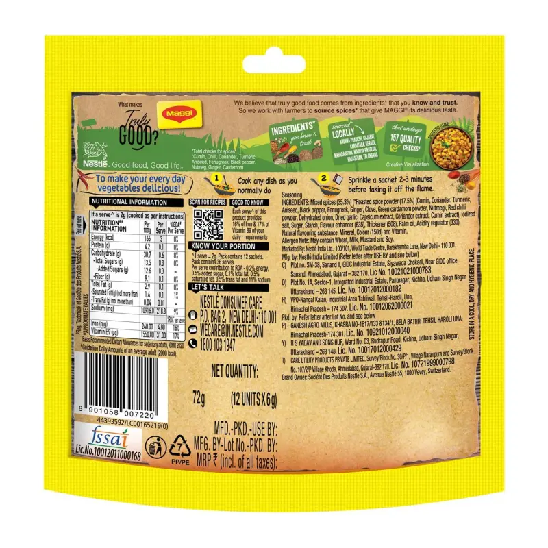 Maggi Masala-Ae-Magic Vegetable Masala