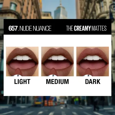Maybelline Color Sensational Creamy Matte Lipstick - Nude Nuance | Hydrating
