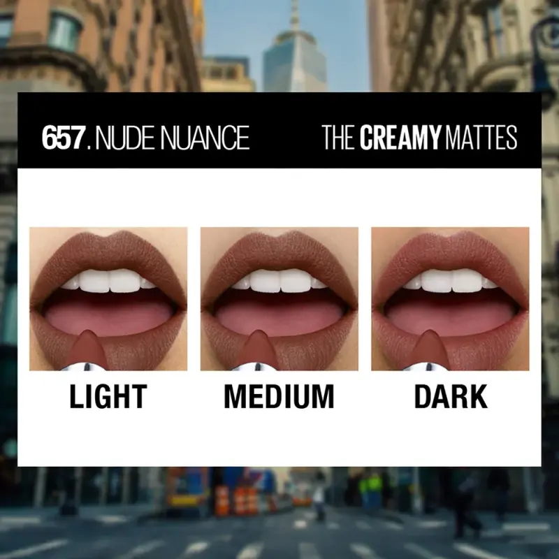 Maybelline Color Sensational Creamy Matte Lipstick - Nude Nuance | Hydrating