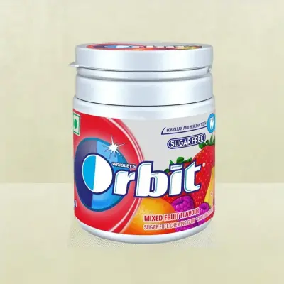Orbit Sugar Free Mixed Fruit Chewing Gum Tube
