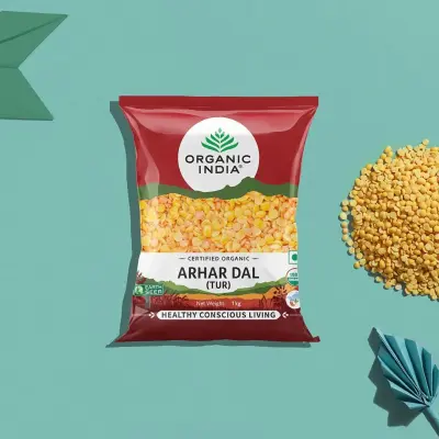 Organic India Arhar Dal | Tur Dal, Hygienically Packed, Rich In Protein And Fiber