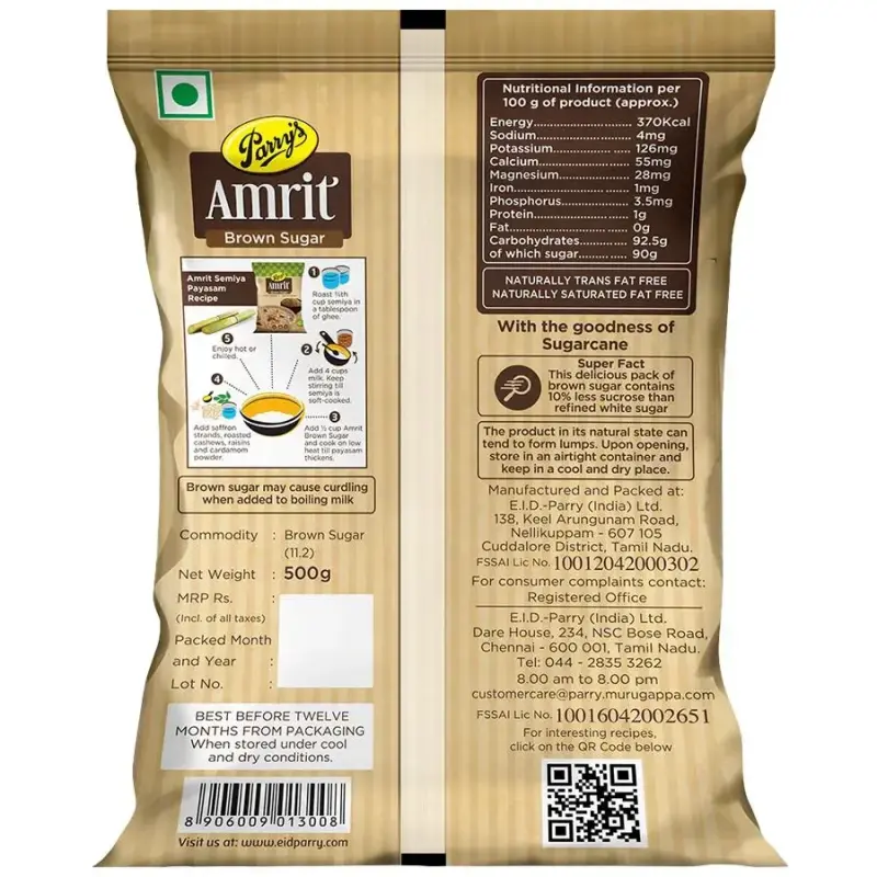 Parrys Amrit Brown Sugar 500 g Combo
