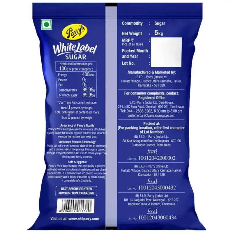 Parrys White Label Sugar