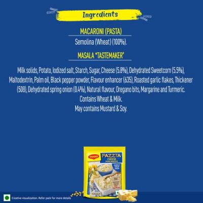 MAGGI Pazzta Cheese Macaroni Pasta - 100% Suji/Rawa