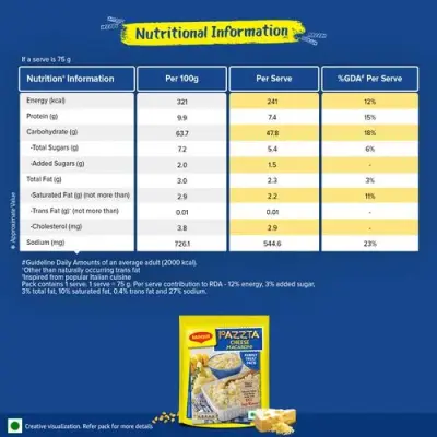 MAGGI Pazzta Cheese Macaroni Pasta - 100% Suji/Rawa