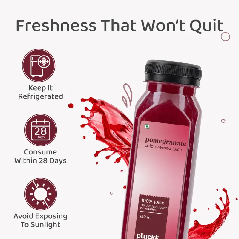 Pluckk 100% Fresh Pomegranate Juice
