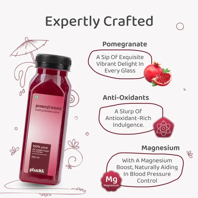 Pluckk 100% Fresh Pomegranate Juice