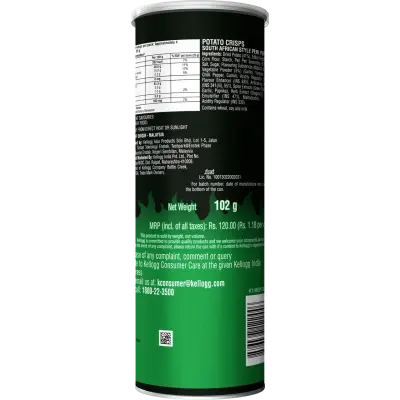 Pringles Potato Chips Peri Peri Flavour