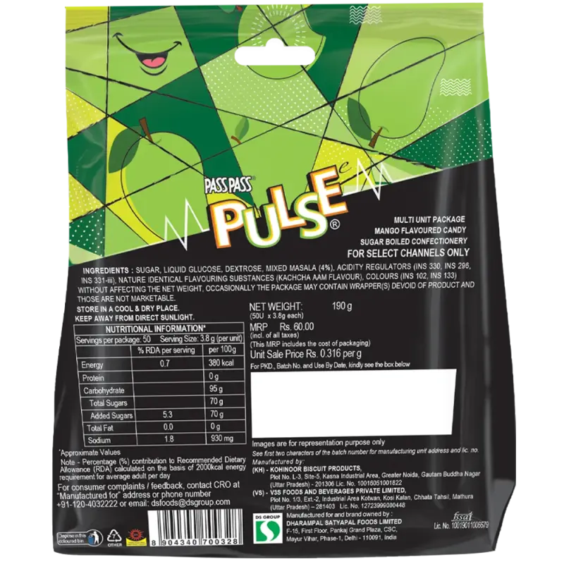 Pulse Kachcha Aam 50 Candies