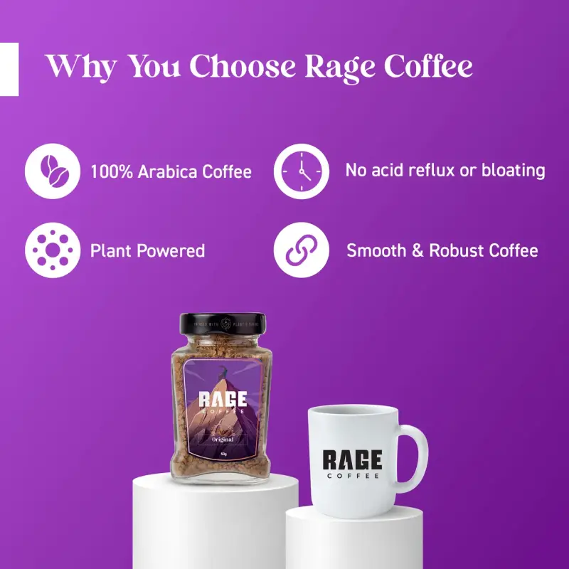 Rage Coffee Original Blend - Premium Arabica Instant Coffee