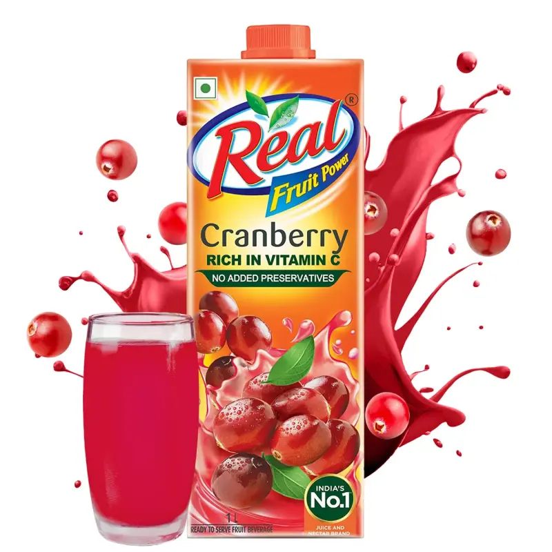 Real Fruit Power Cranberry Juice Tetrapack