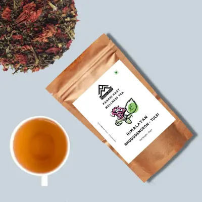 Himalayan Rhododendron-Tulsi Tea - 25gms | Pahari Haat
