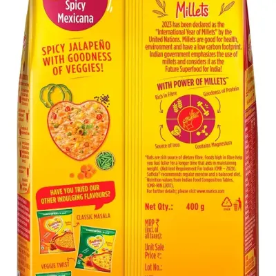 Saffola Masala Oats Spicy Mexican, Healthy & Tasty, Anytime Snack