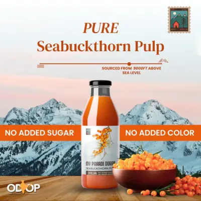 Combo Sea Buckthorn Pulp Juice (300ml) + Buransh (Rhododendron Squash) (300ml) | My Pahadi Dukan