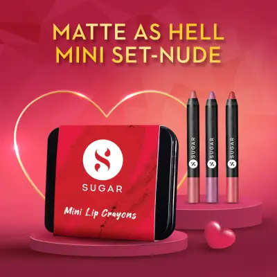 SUGAR Matte As Hell Mini Sets - Nude (Pack of 3)